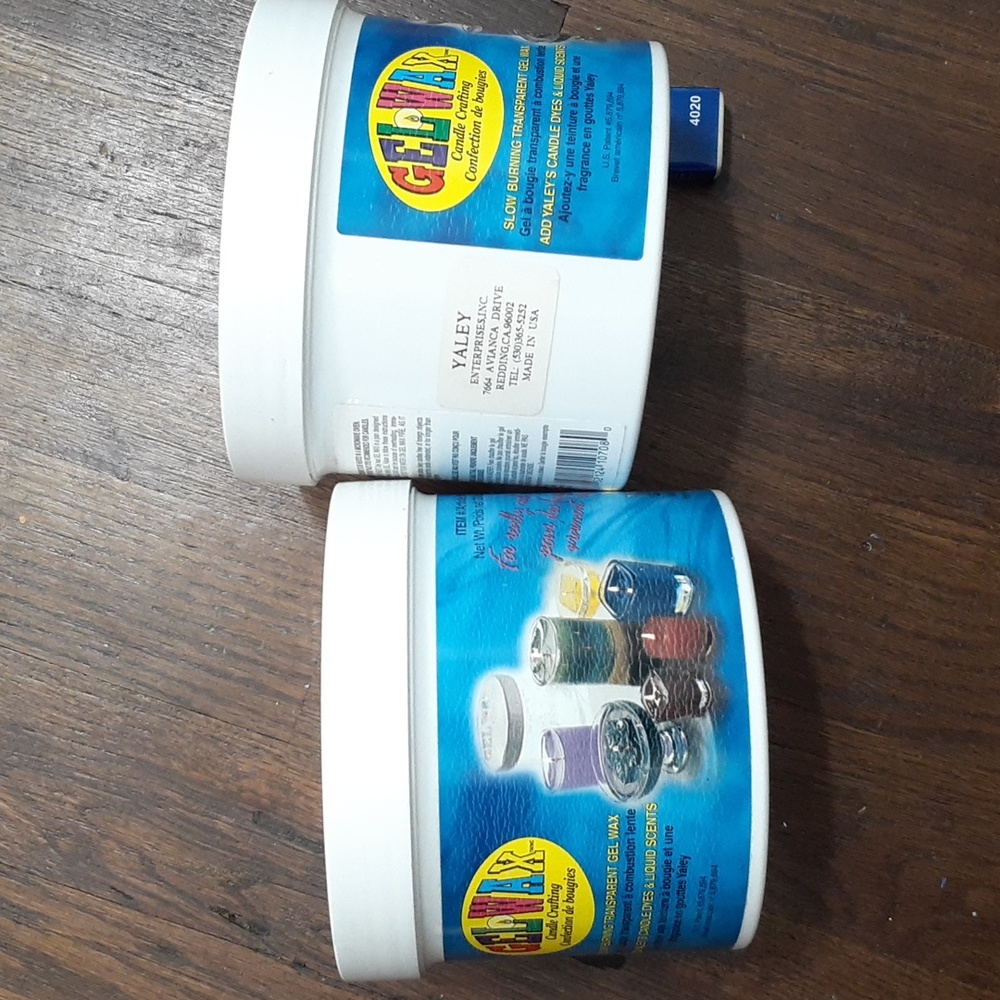 Yaley Gel Wax 23oz Jar For Translucent Candles TWO CONTAINERS
